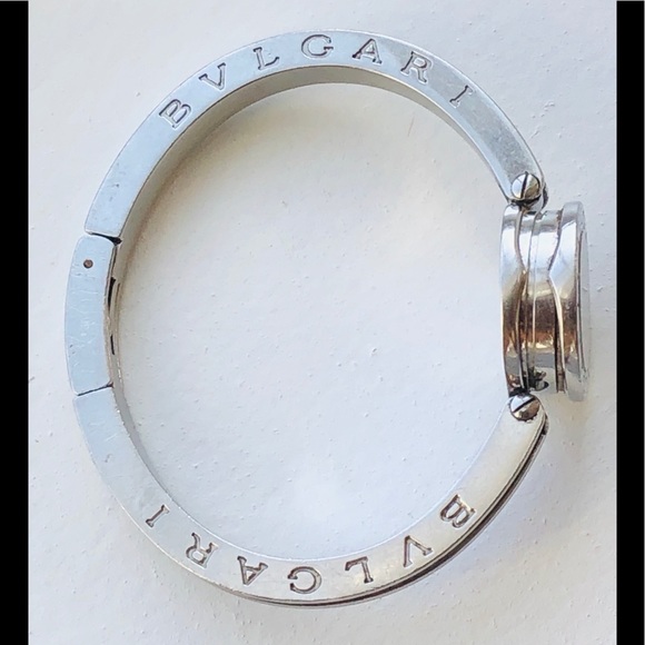 Stainless Steel Diamond Blue Mother of Pearl 22mm B.zero1 Quartz Decor Watch - Picture 7 of 8